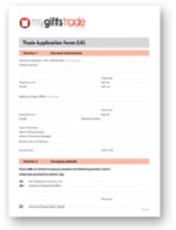 Trade Account Application Form
