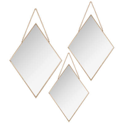 Gold Met Diamond Mirror Leny Set 3 Gift