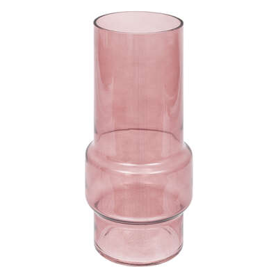 Glass Vase Medium Pink Ella H25 Gift