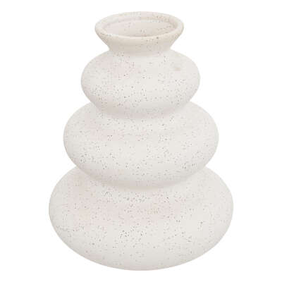 Sandy Crmc Vase Olm White H20 Gift