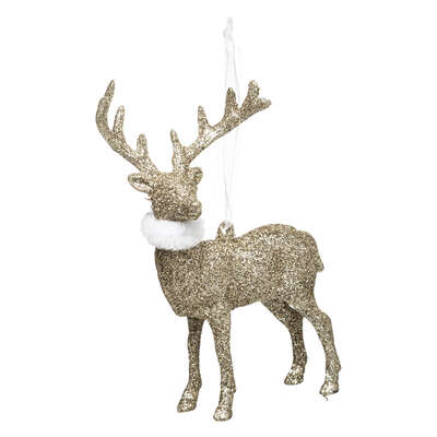 Glitter Deer Collar Hang 15cm Gift