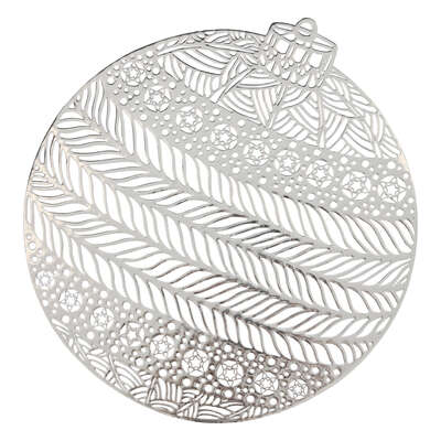 Placemat Ball 38cm Silver Gift