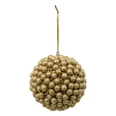 Plf Ball Beads Gold D10cm Gift