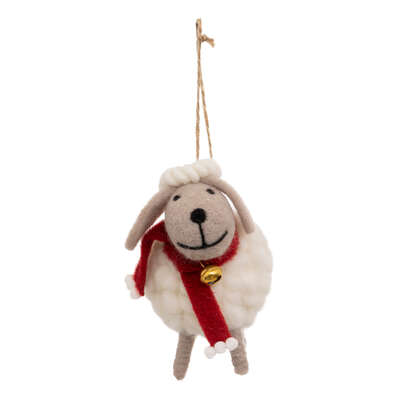 Hanging Wool Sheep 11cm Gift