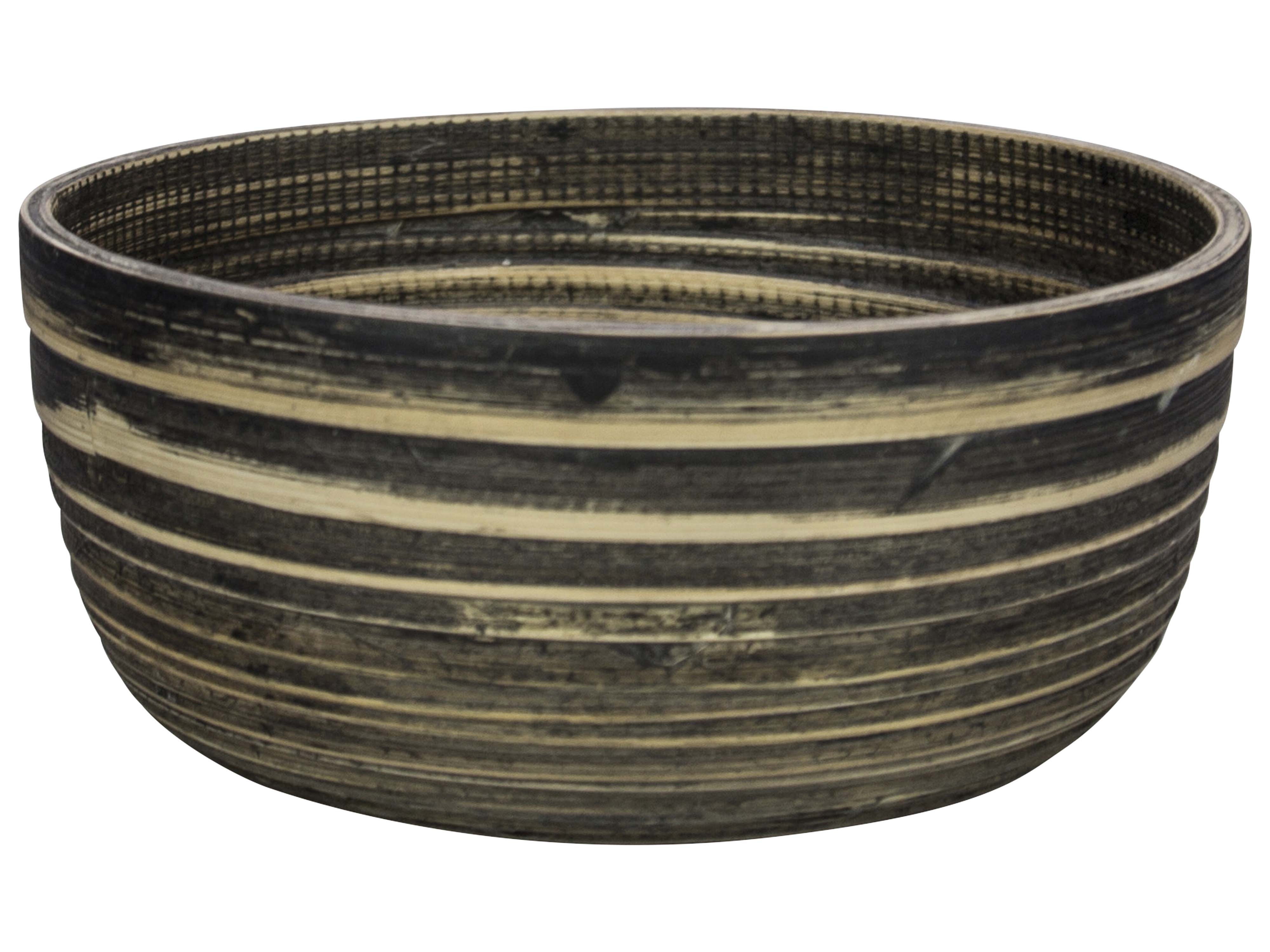 Bamboo Bowl 18x8cm Natural/black Gift