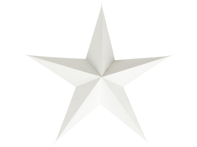 Foldable Star 46cm White Gift
