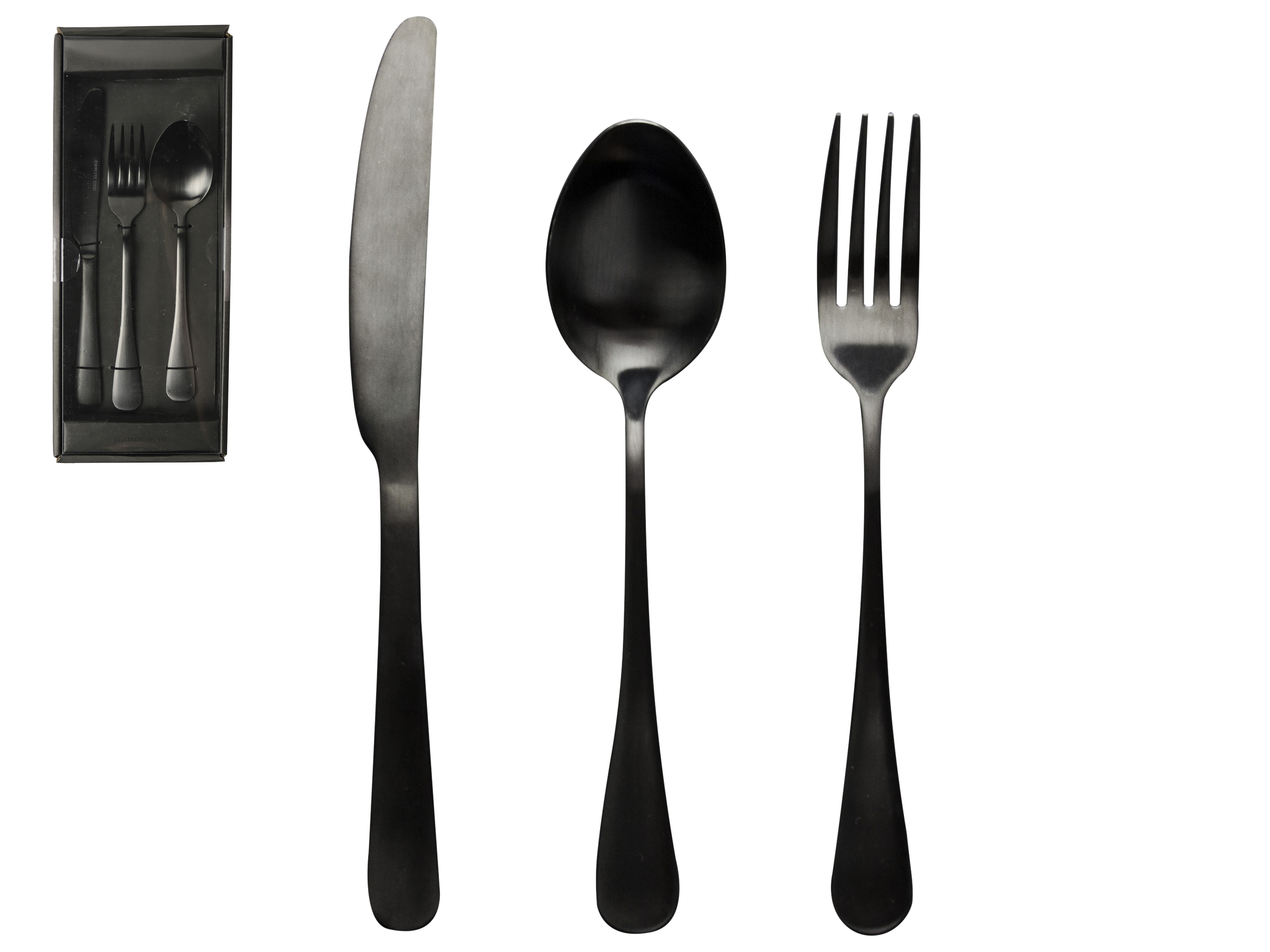 Buy MATT BLACK CUTLERY SET 3PCS for the best price at ECP ECP Design