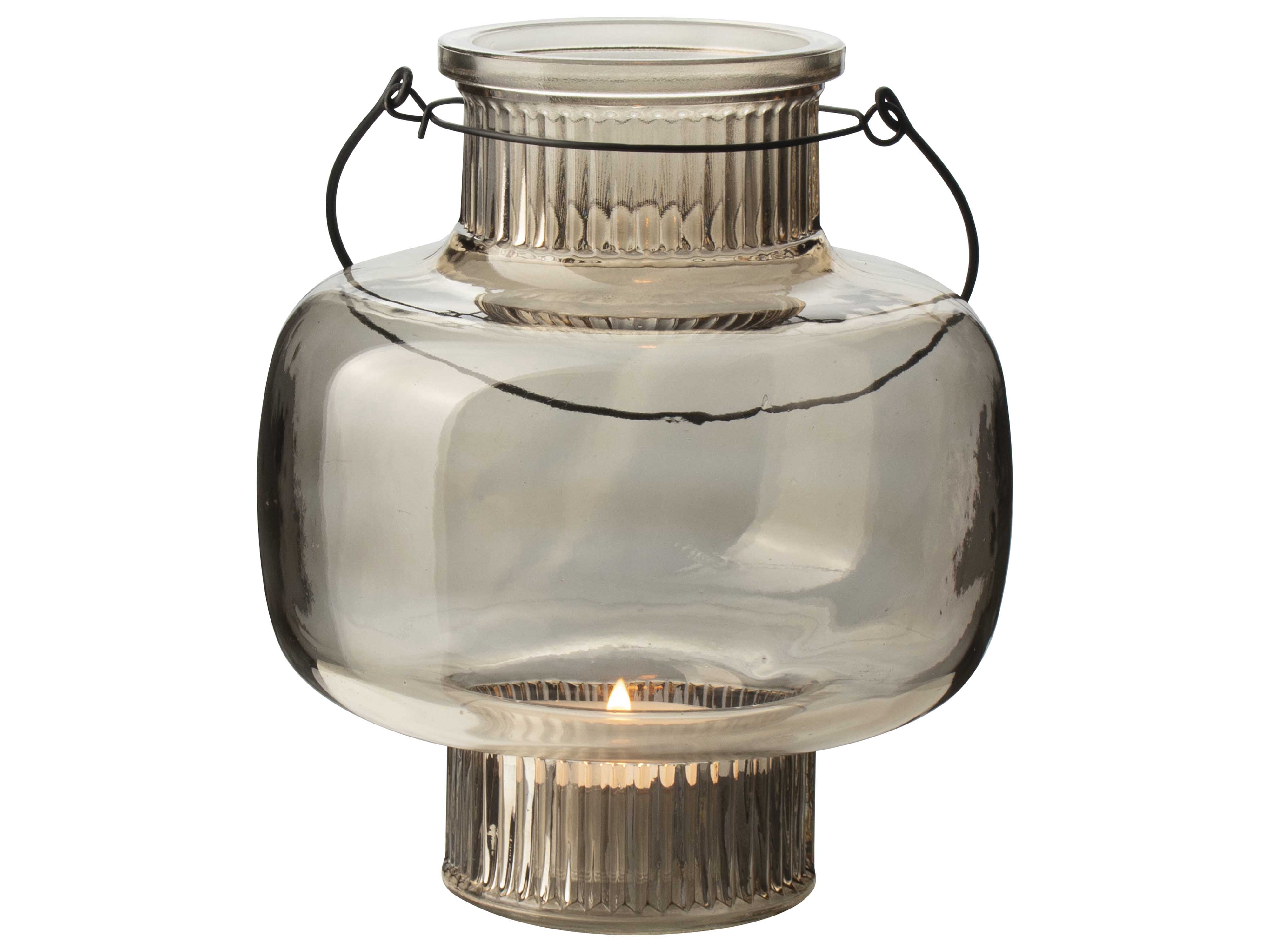 Buy GLASS LANTERN 17X20CM BROWN for the best price at ECP ECP Design