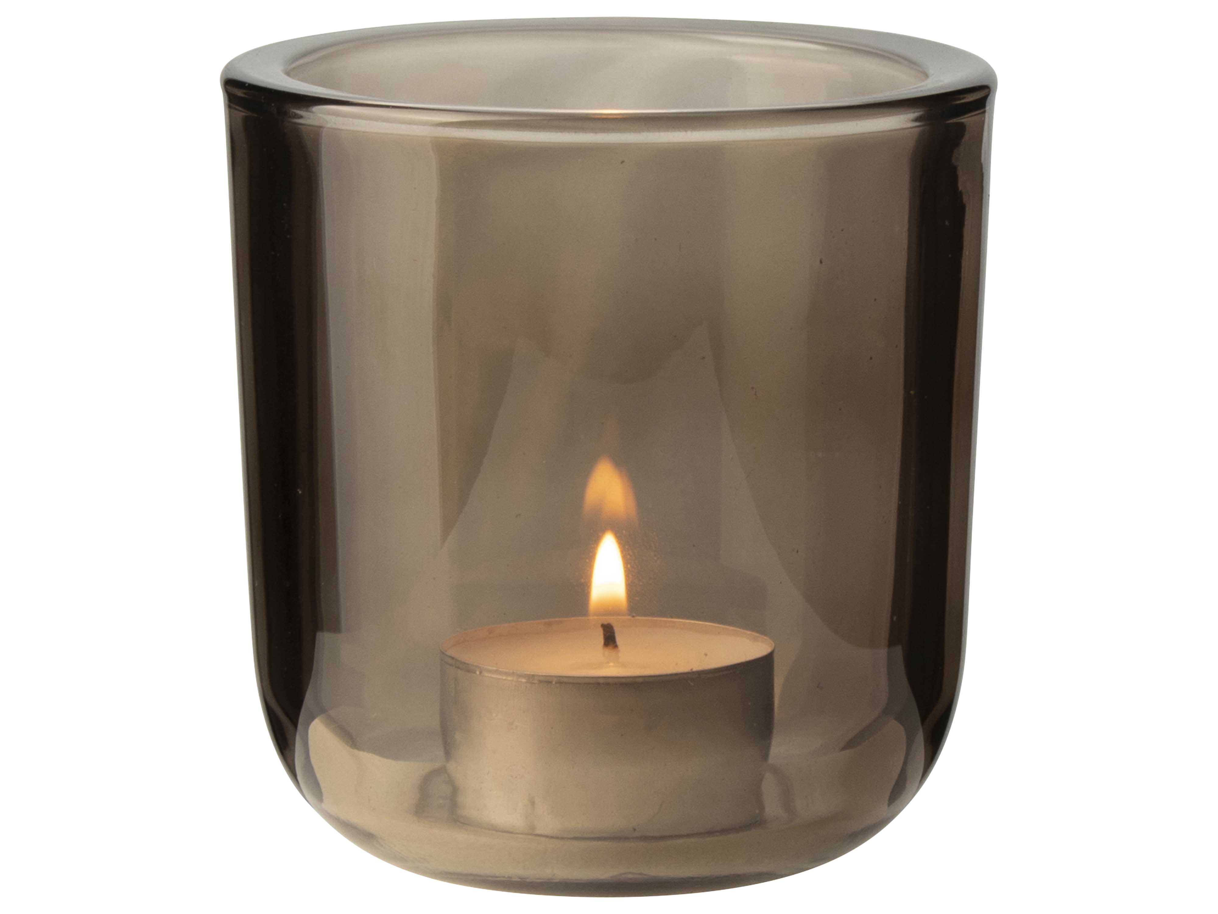 Buy GLASS TEALIGHT HOLDER 9X9.5CM BROWN for the best price at ECP ECP