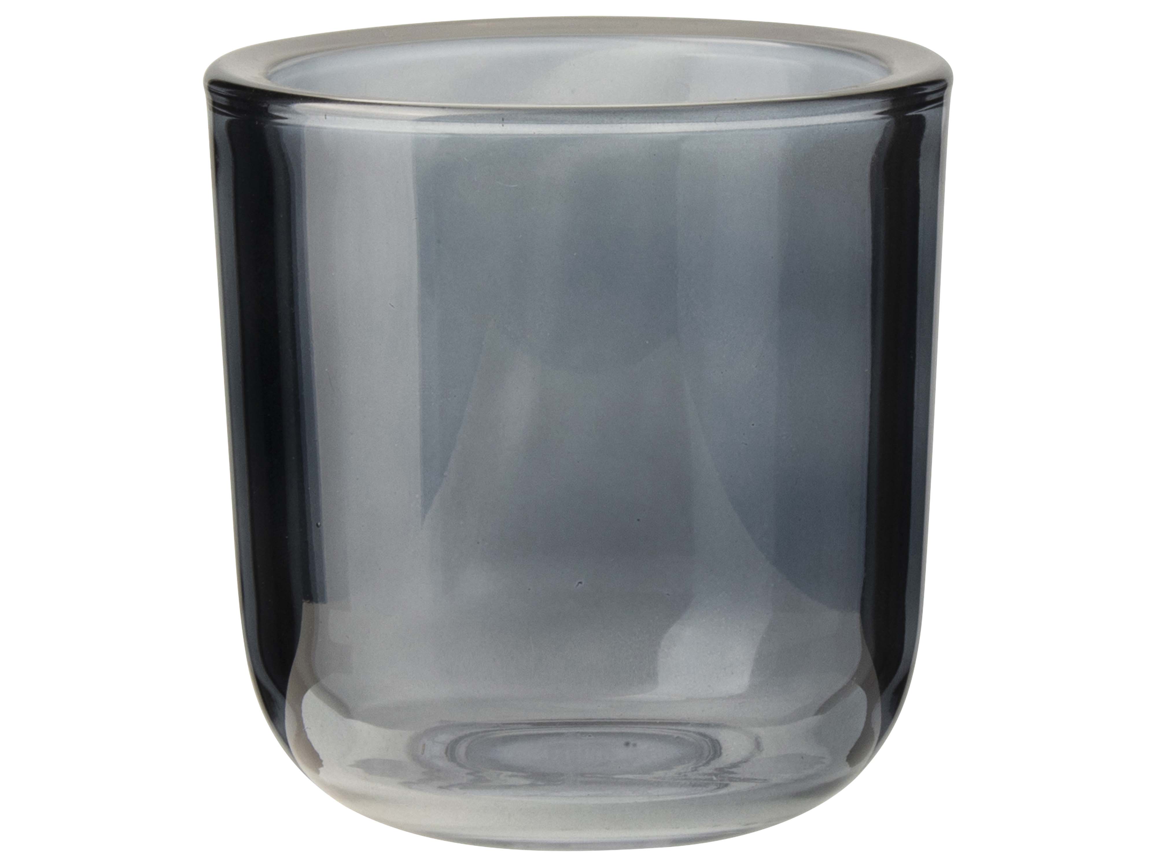Glass Tealight Holder 9x9.5cm Blue Gift