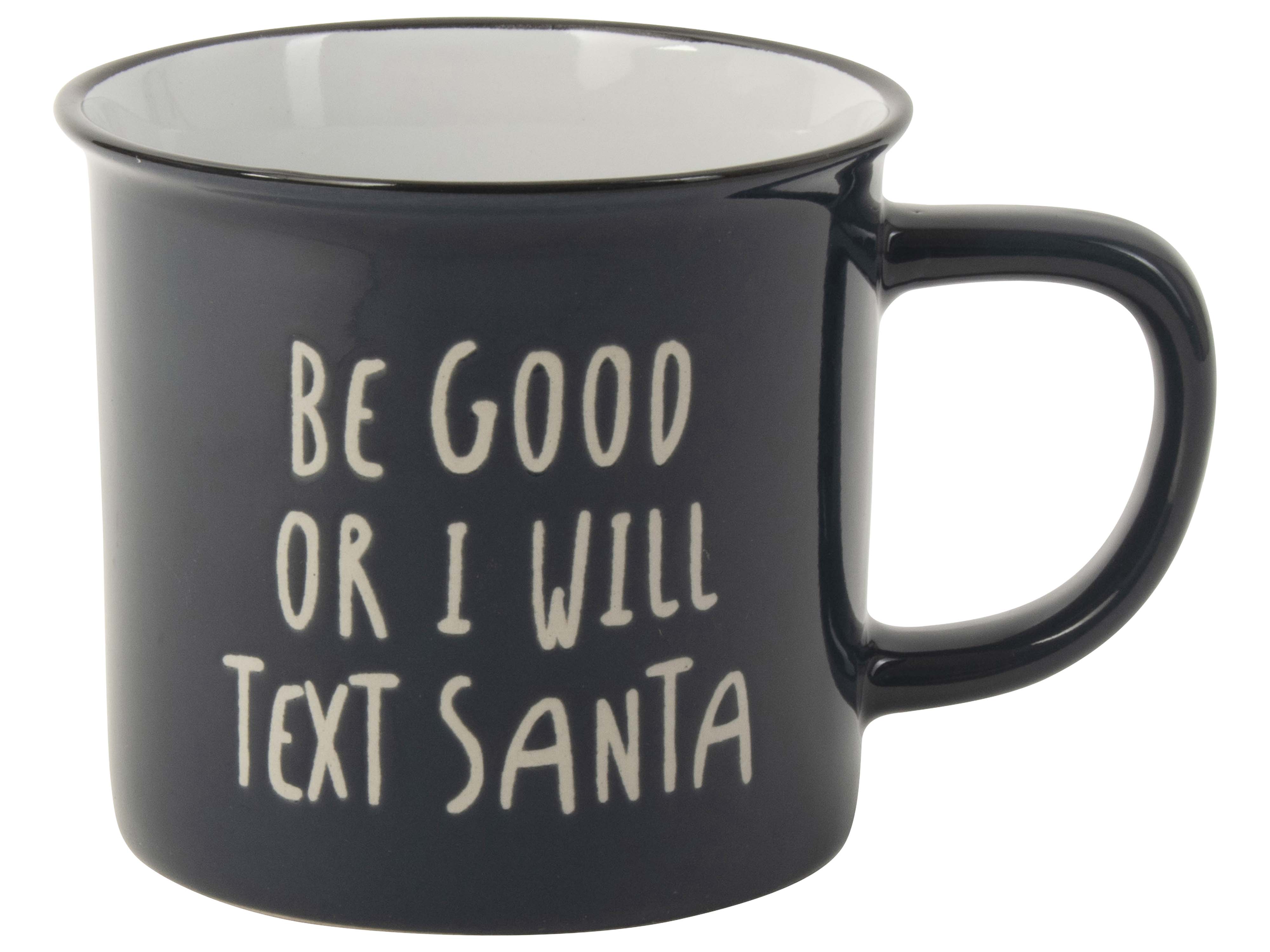 Mug Text Santa 350ml Gift