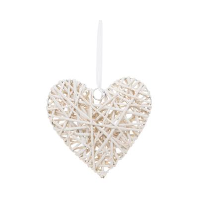 Willow White Decorative Heart 20cm Gift
