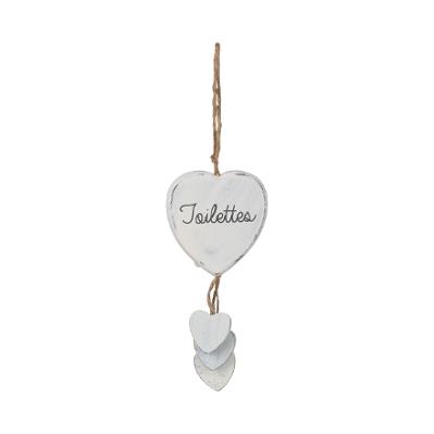 Hanging Wooden Hearts Toilettes Gift