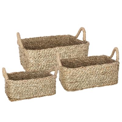 Rectangular Natural Basket X3 Gift