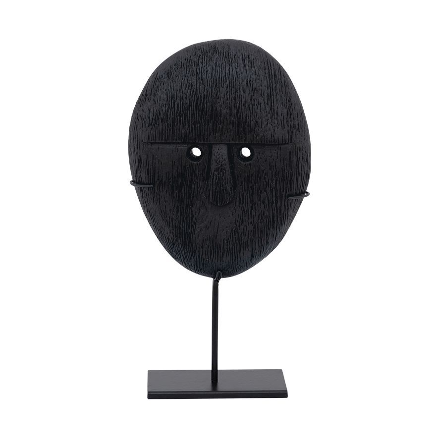 Unc Object Mango Wood Head On Stand 21cm Gift