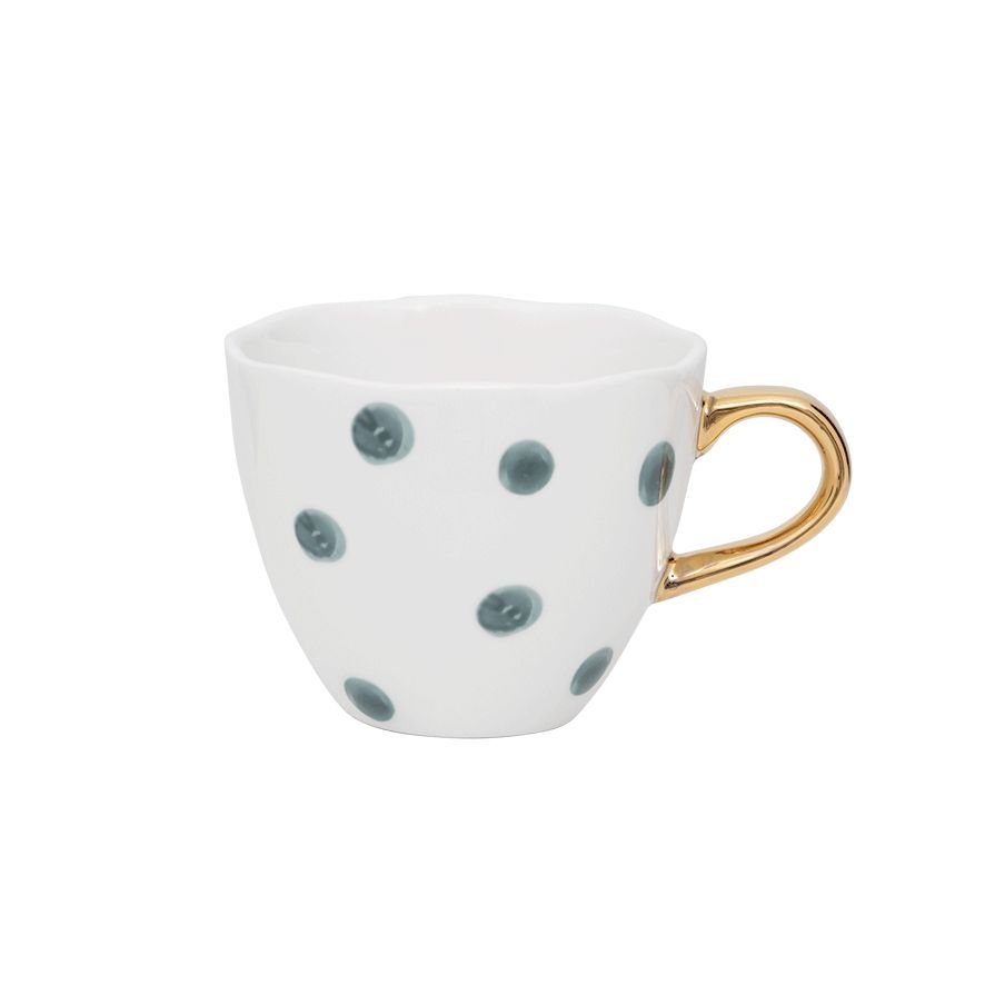 Unc Good Morning Cup Mini Small Dots Blue Green Gift