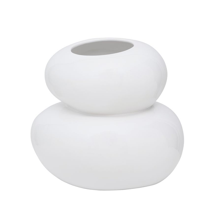 Unc Vase Pebbles White Gift