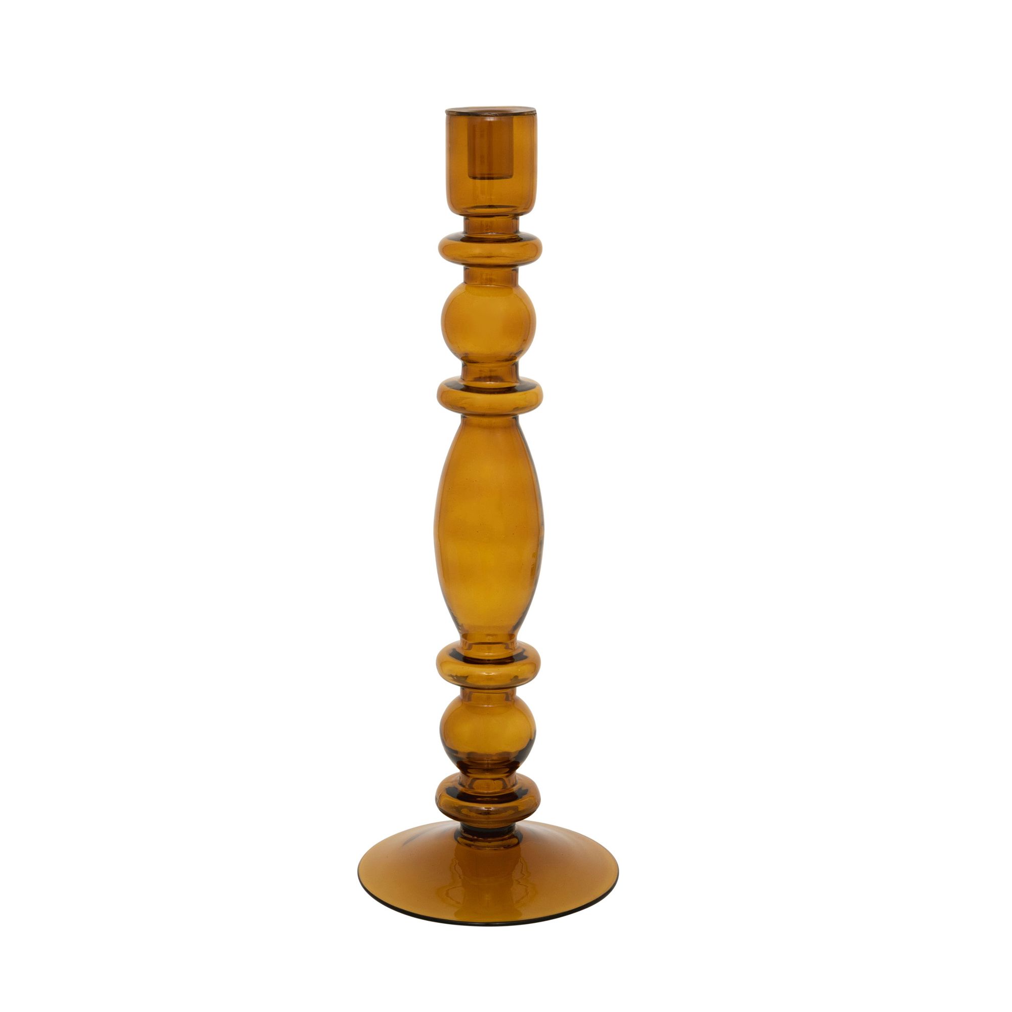 Unc Candle Holder Rcyc Glass Aesthetic Wood Rush Gift