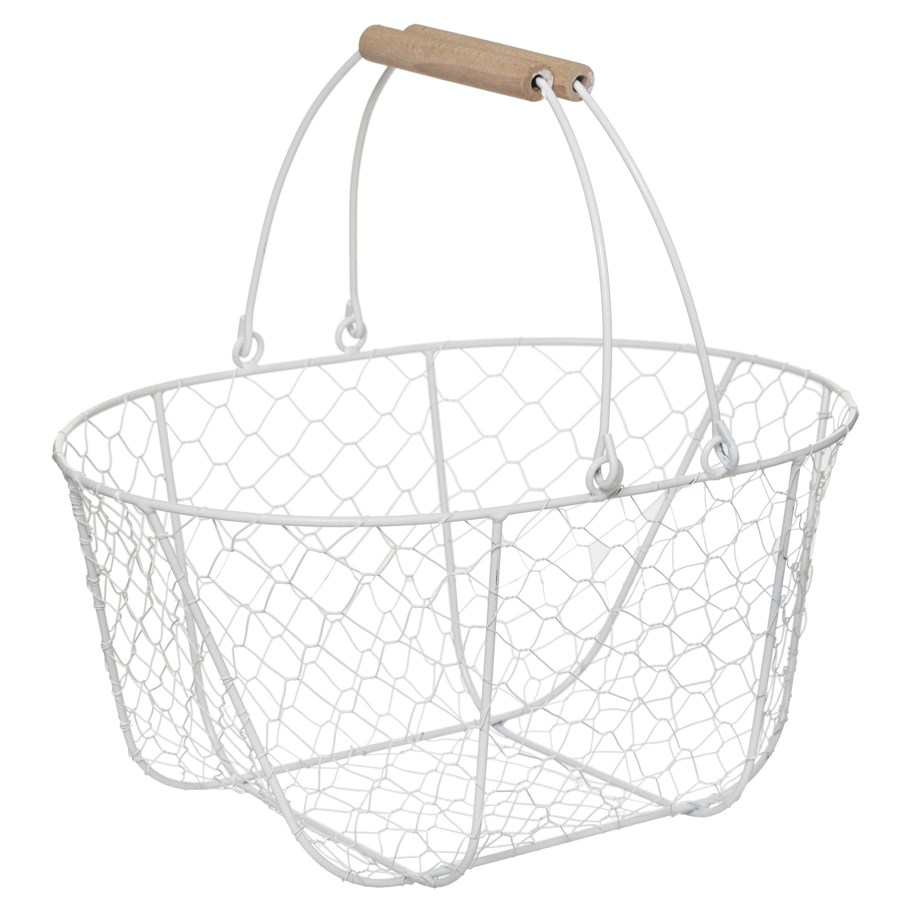 Metal Basket White 38x23cm Gift