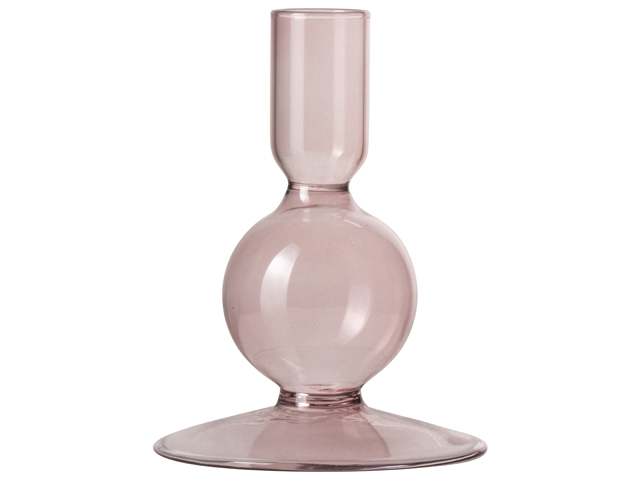 Dinnercandle Holder D9x11cm Pink Gift