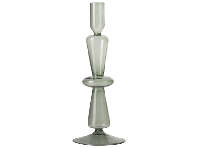 Dinnercandle Holder D9x25cm Green Gift