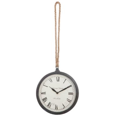 Hanging Metal Clock  Black 25x29cm Gift