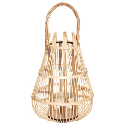 Rattan Basket Lantern H37.5 Gift