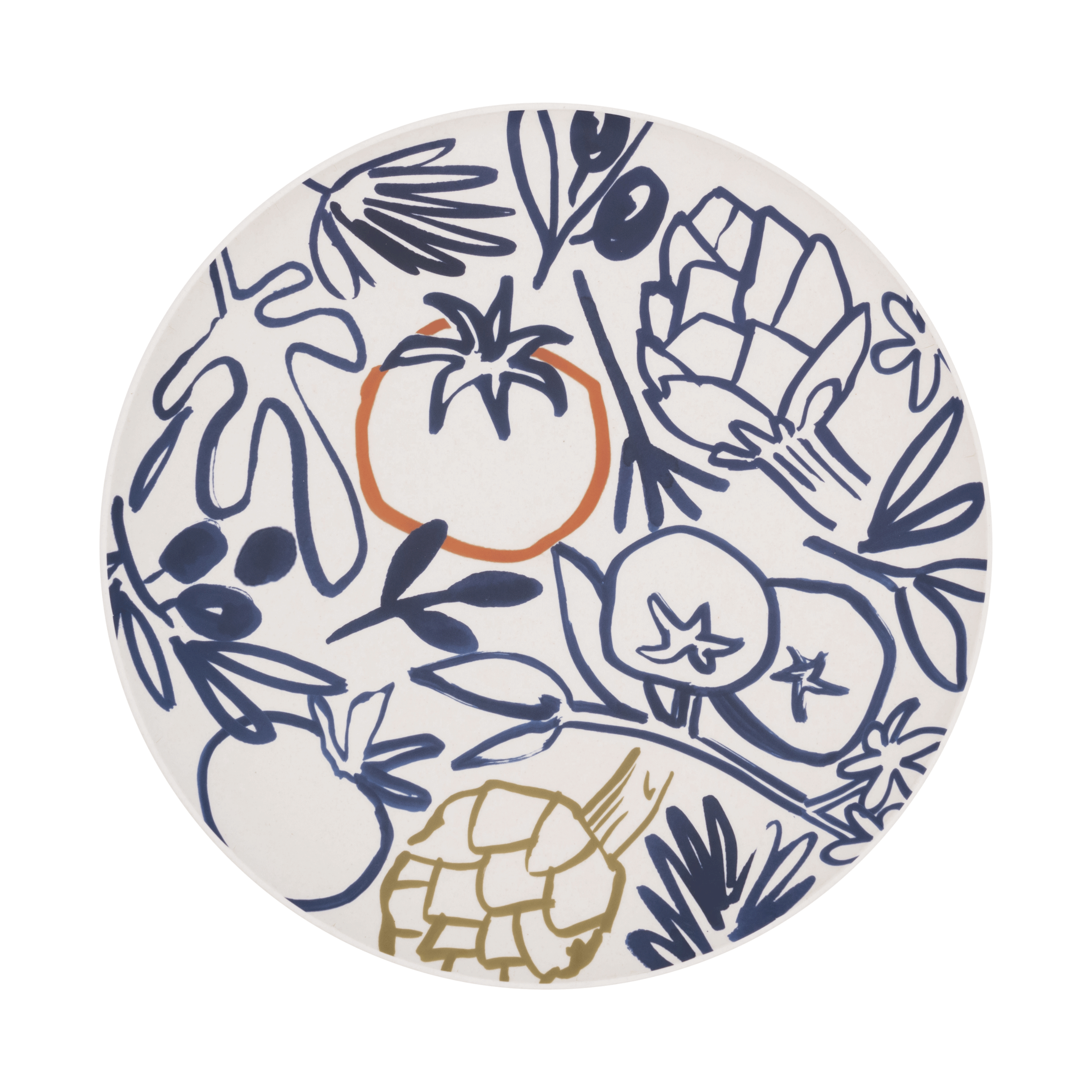 Unc Dinner Plate Wood Fiber Antibes Veggies 25 Cm Gift