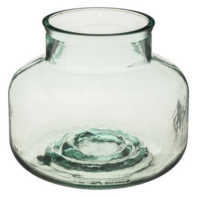 Recycle Glass Candle Holder Clear H16 Gift