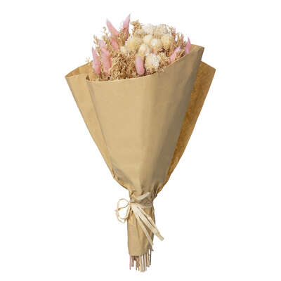 Bouquet Dry Flowers Nat H50 Assortment Pink/white Gift