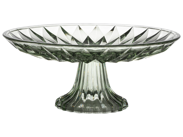 Cake Stand D24x10.5cm Green Gift