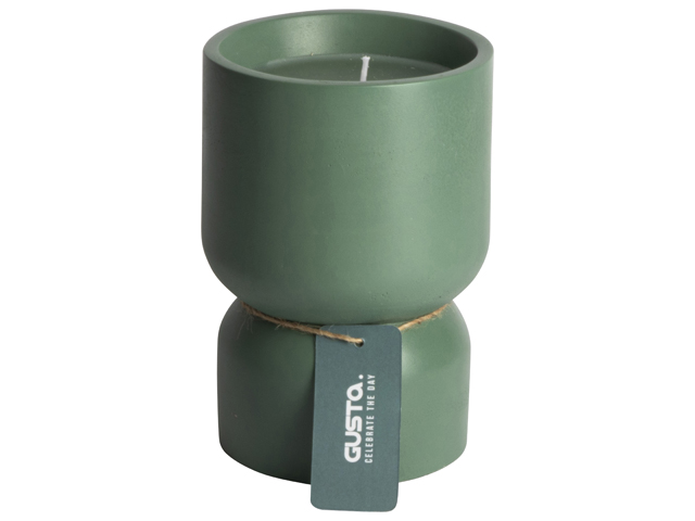 Cement Candle D10x14.8cm - Green Gift