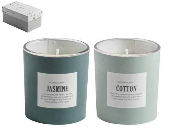 Gift Set Scented Candles D7x7.7 Cm Cotton/jasmine Gift