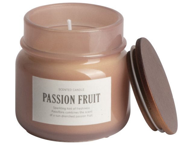 Scented Candle With Wooden Lid Passion Fruit Gift