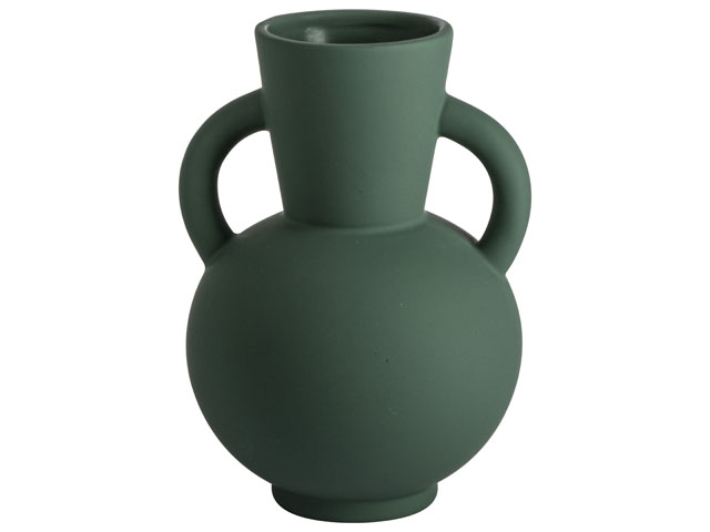 Vase Rubber Look D13.6x20.2cm Green Gift
