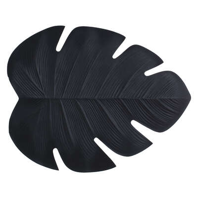 Black Leaf Placemat 47x38cm Gift