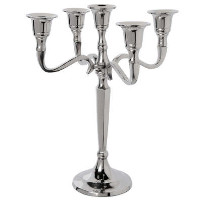 5 Header Metal Candlestick H28 Gift