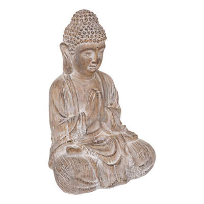 Wooden Effect Buddha H45 Gift