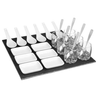 Aperitif Set Slate Square 25pcs Gift