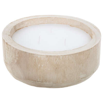 Scented Candle Wood D20xh18cm Gift