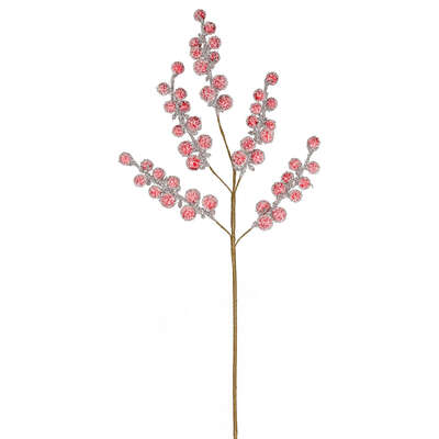 Frosted Balls Branch Red Gift