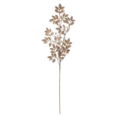 Gold Glitter White Bead Brch 75cm Gift
