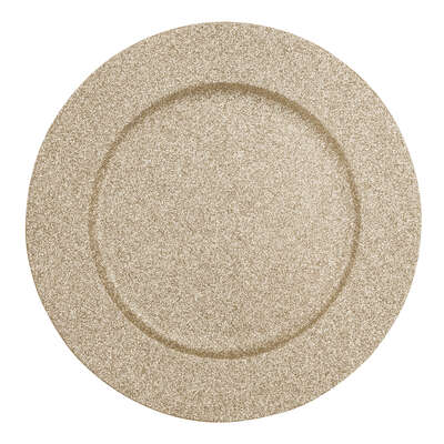 Glitter Charger Round Plate Gold Gift