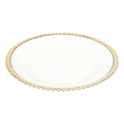 Charger Plate Polypropylene Gold Balls 32cm Gift