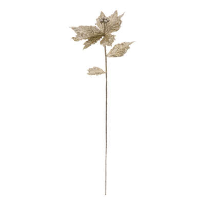 Gold Poinsettia Branch 75cm Gift
