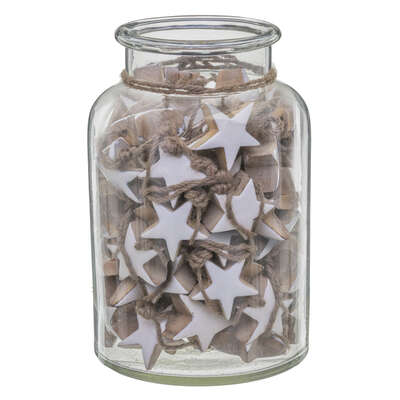 Wooden Stars X72 With Jar White Gift