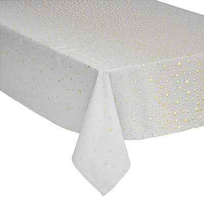 Cotton Table Cloth Stars 140x240 Gift