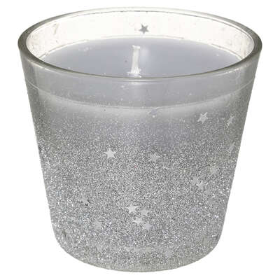 Glitter Candle  Silver Gift