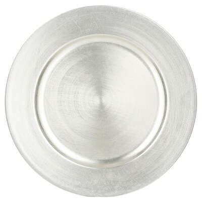 Charger Round Plate Silver D33 Gift
