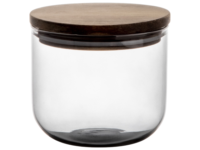 Glass Storage Jar 500ml Grey Gift